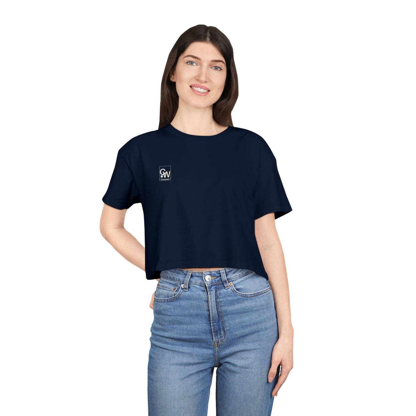 Women's Crop Tee — Lightweight Flattering Crop Top for Casual, Workout & Everyday Wear