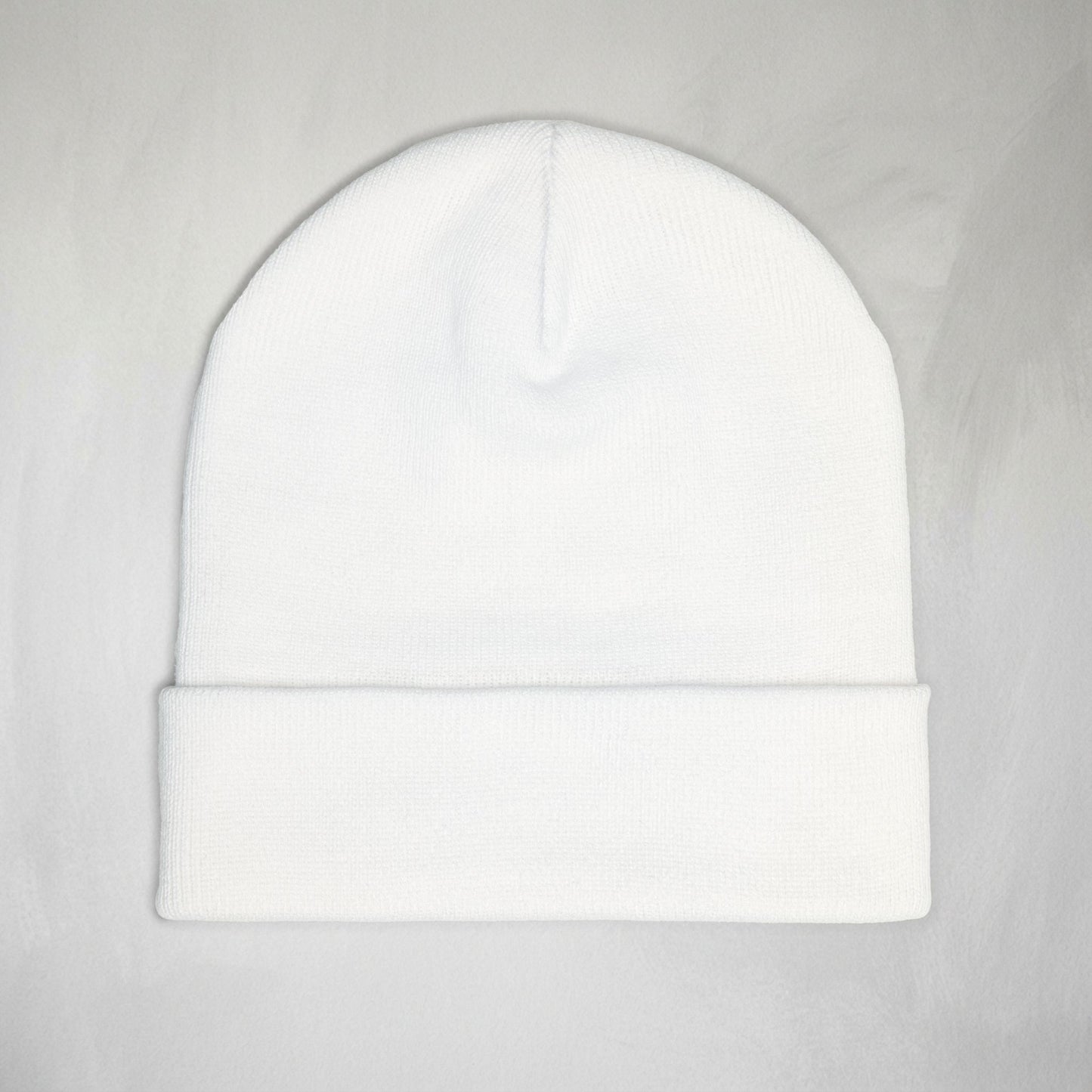 Embroidered Knit Beanie — Cozy Warm Winter Hat with Timeless Stitch Detail