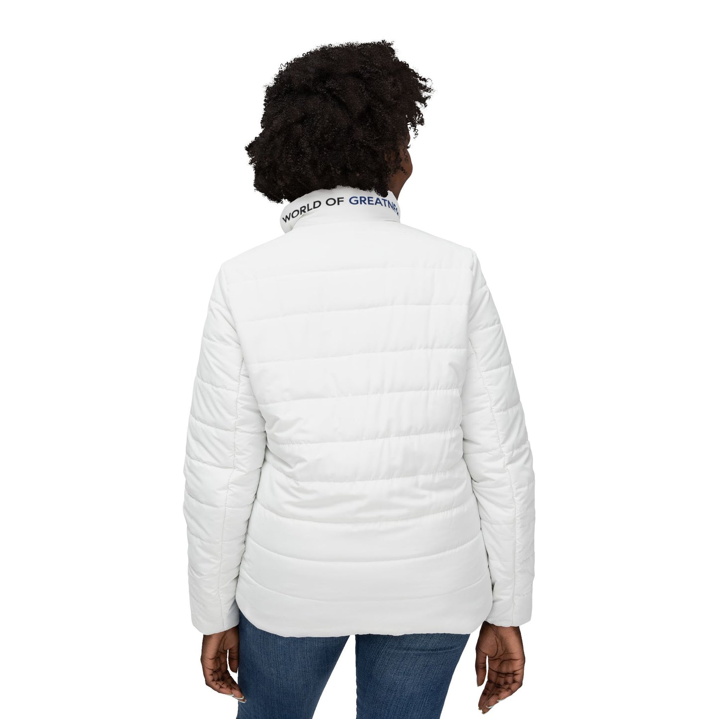Women’s All-Over Print Puffer Jacket — Lightweight Insulated Winter Coat