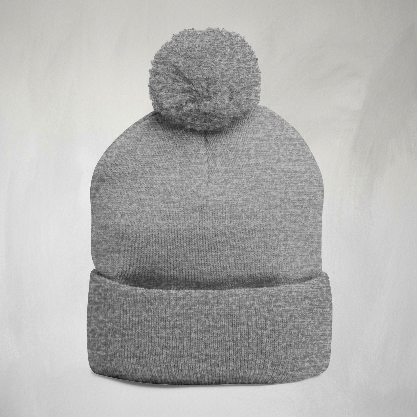 Embroidered Pom-Pom Knit Cap — Cozy Winter Beanie