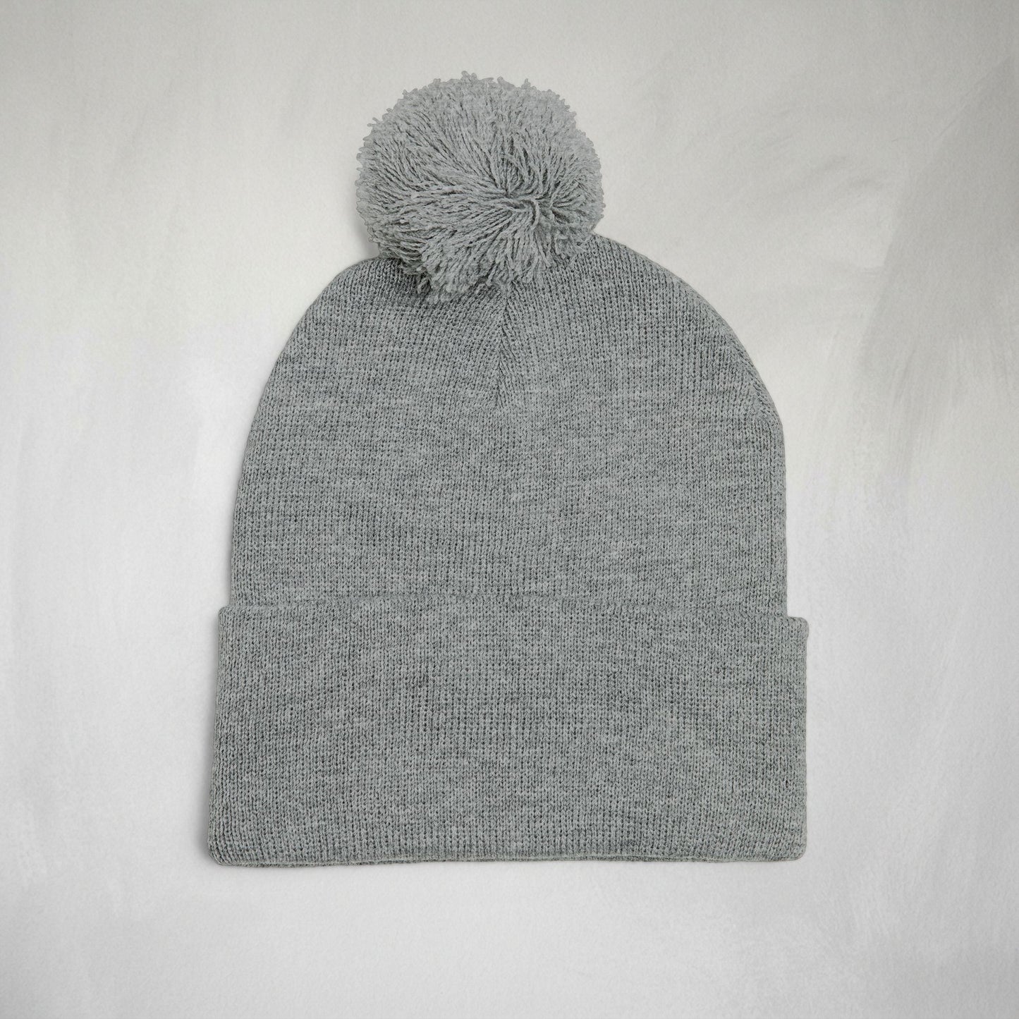 Embroidered Pom-Pom Knit Cap — Cozy Winter Beanie