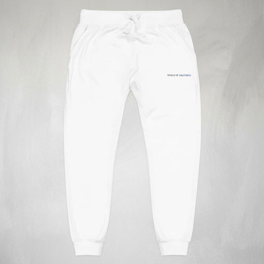 Embroidered Fleece Sweatpants — Soft Unisex Lounge Pants