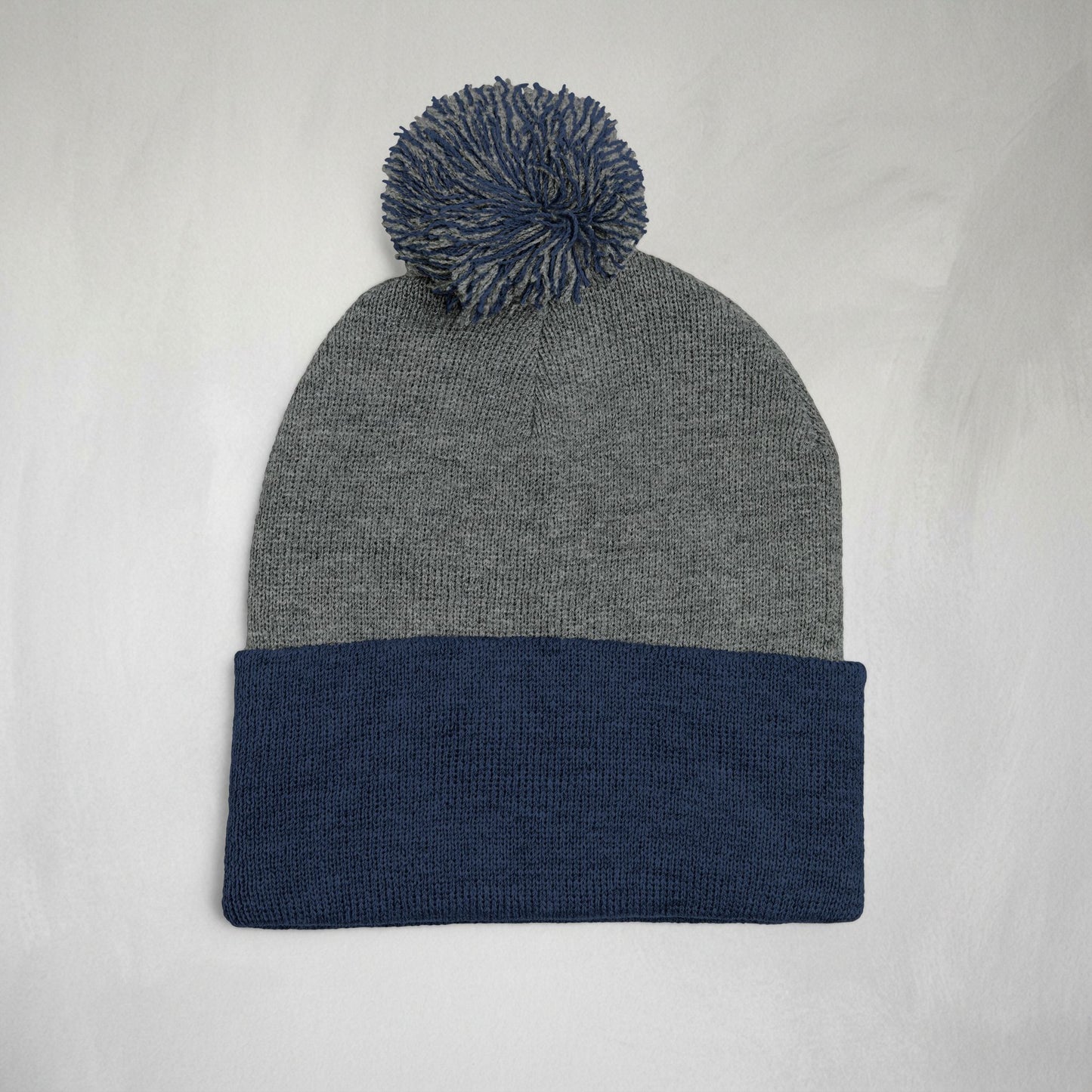 Embroidered Pom-Pom Knit Cap — Cozy Winter Beanie