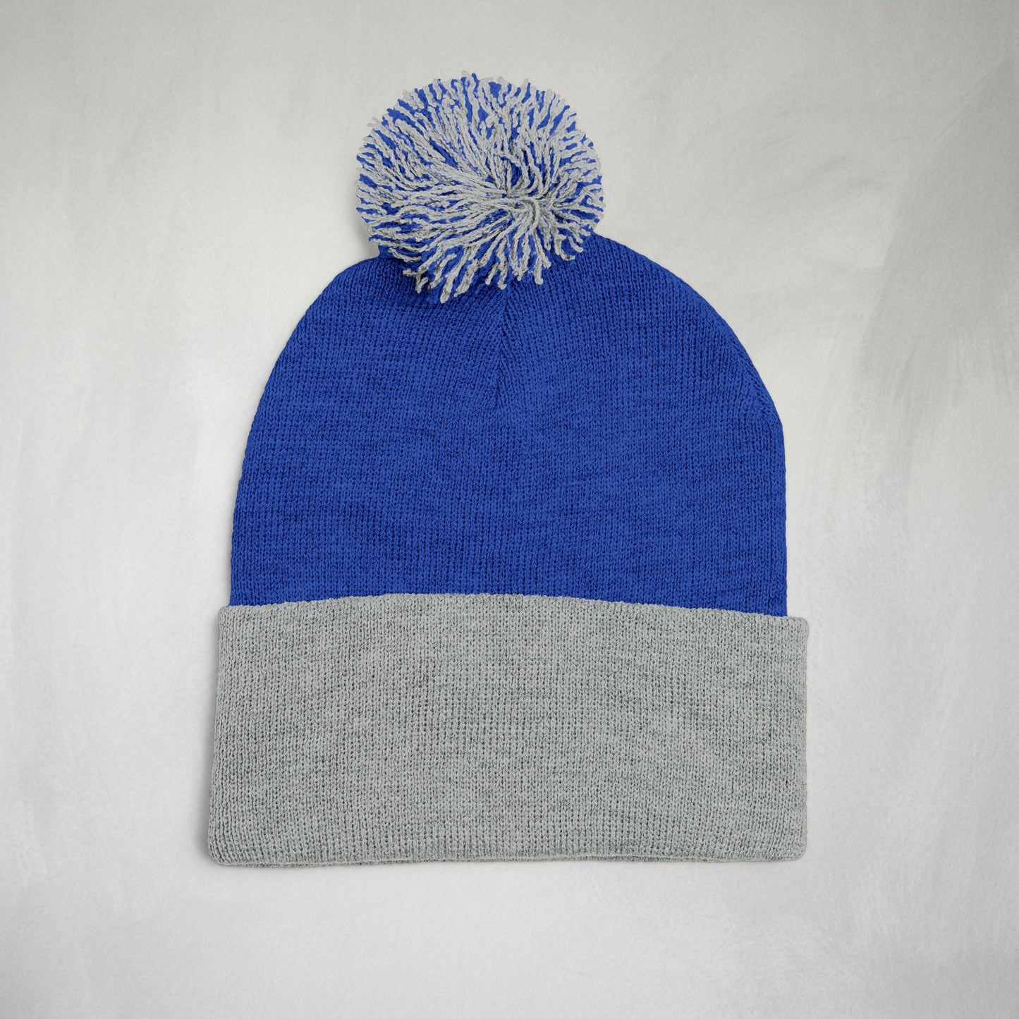 Embroidered Pom-Pom Knit Cap — Cozy Winter Beanie