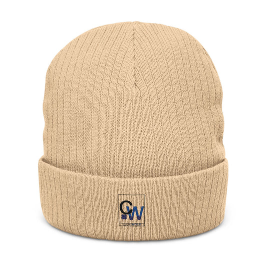 Ribbed Knit Beanie (Embroidery)