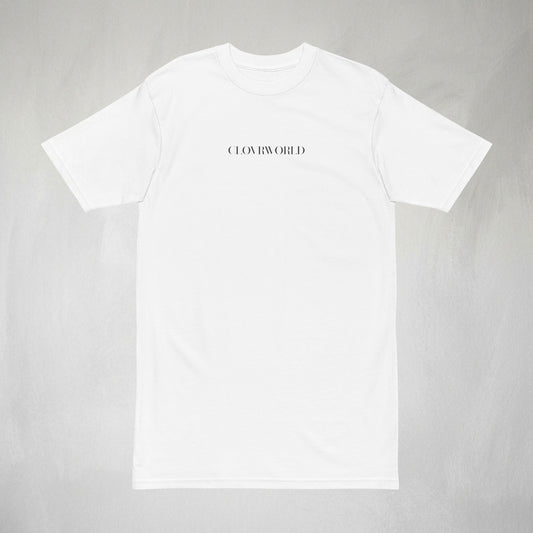 Minimalist 'Glowing Child' Graphic Tee — Men's White Casual Shirt