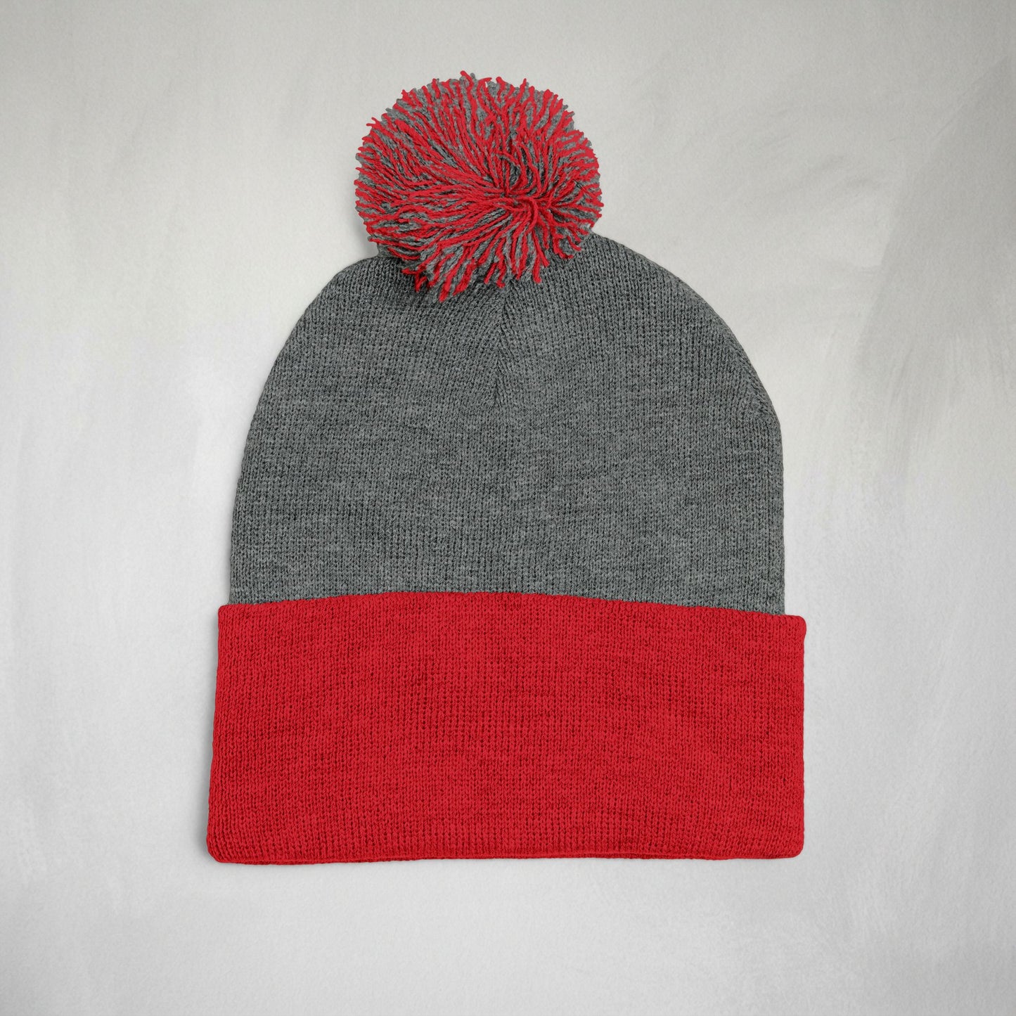 Embroidered Pom-Pom Knit Cap — Cozy Winter Beanie