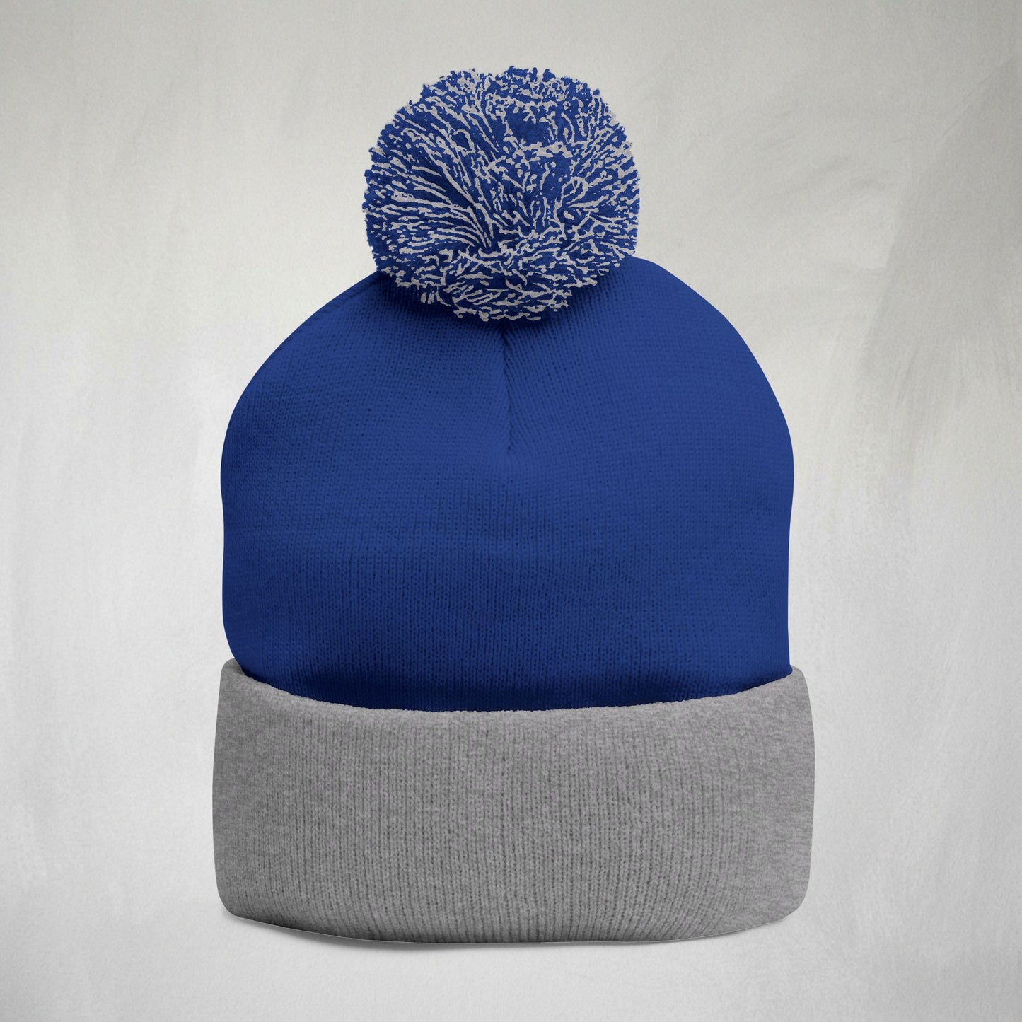 Embroidered Pom-Pom Knit Cap — Cozy Winter Beanie
