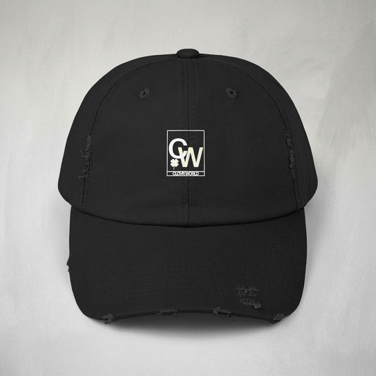 Distressed Logo Cap — CW Square Patch Dad Hat
