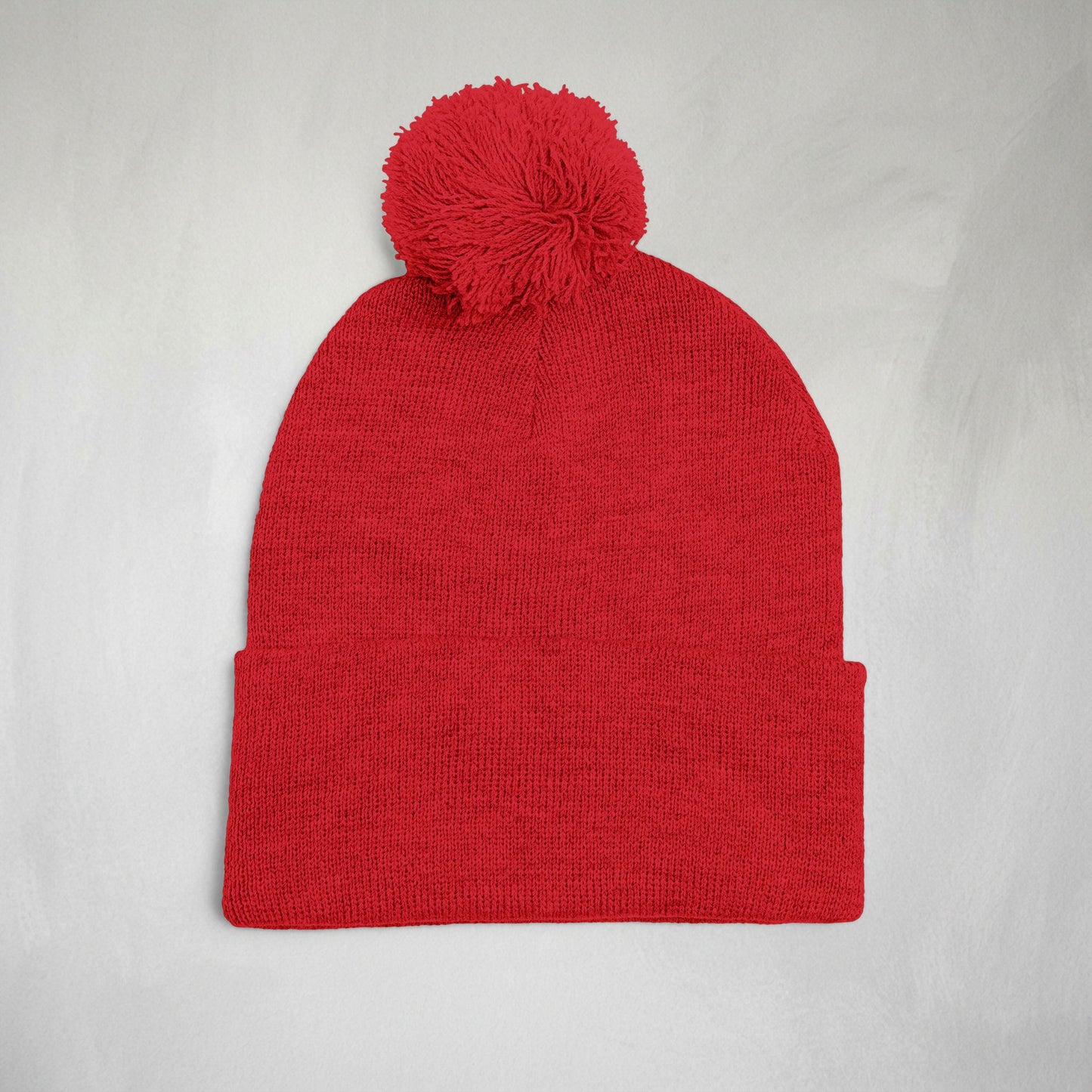 Embroidered Pom-Pom Knit Cap — Cozy Winter Beanie