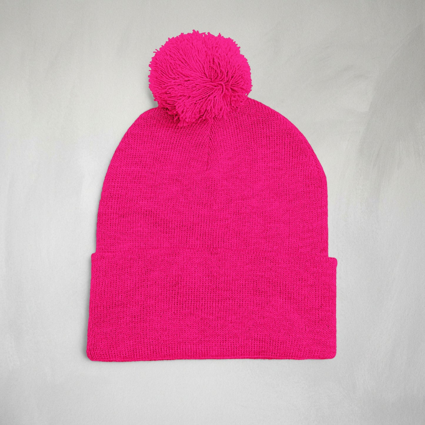 Embroidered Pom-Pom Knit Cap — Cozy Winter Beanie
