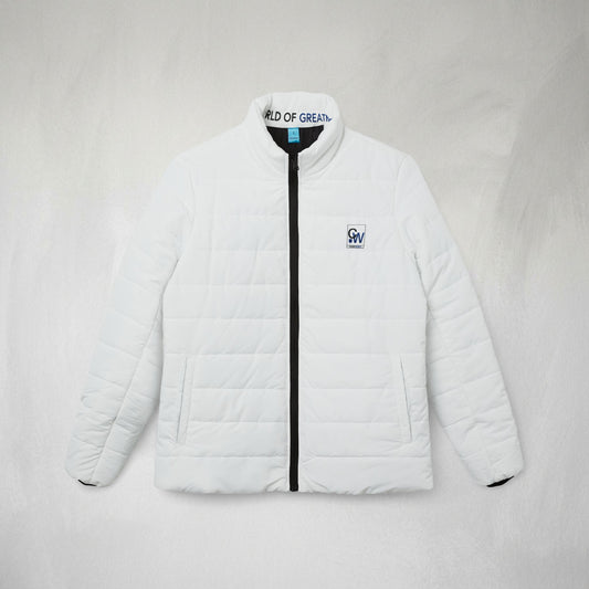 Women’s All-Over Print Puffer Jacket — Lightweight Insulated Winter Coat